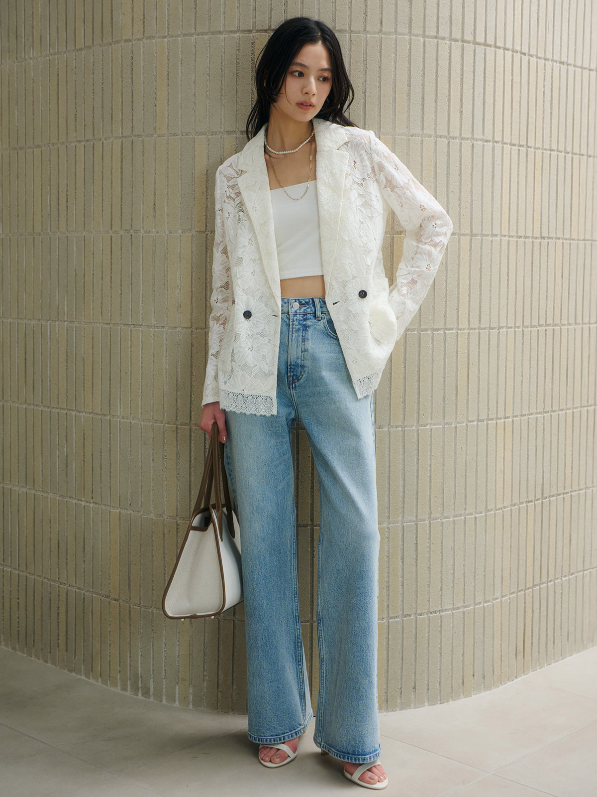 オーナメントレースダブルジャケット