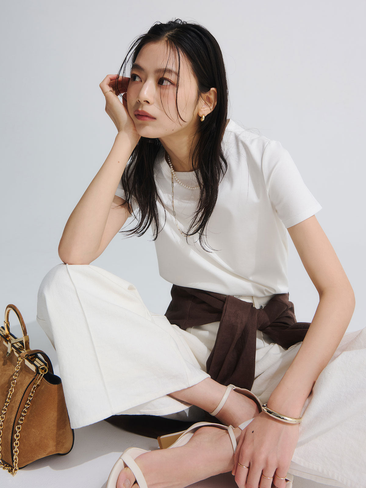 絲滑觸感棉質修身T恤