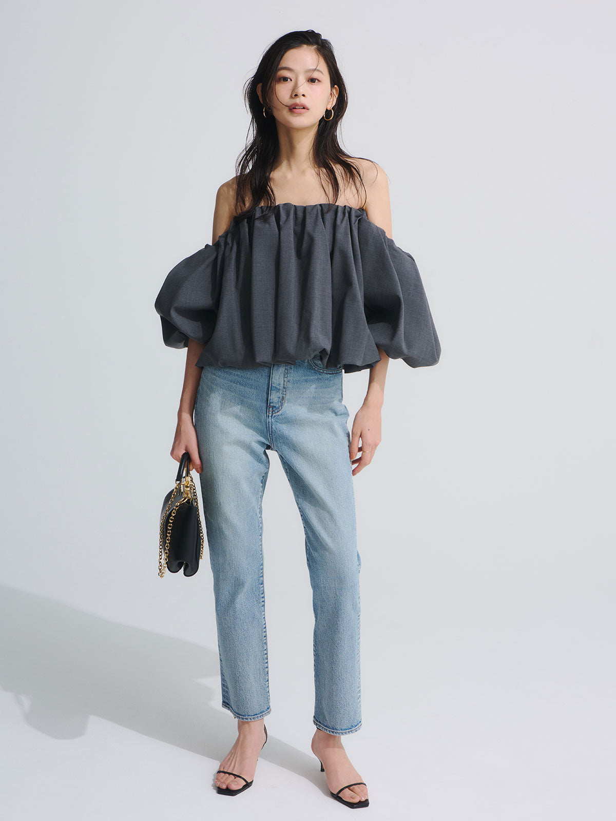 蓬鬆氣球袖襯衫