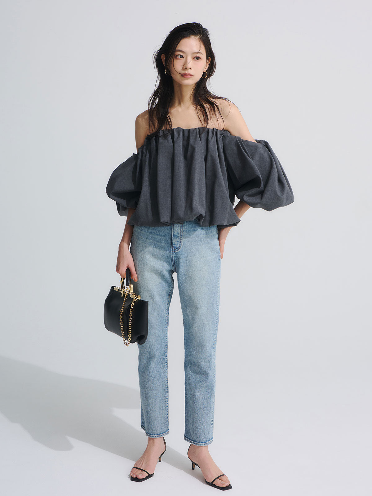 蓬鬆氣球袖襯衫