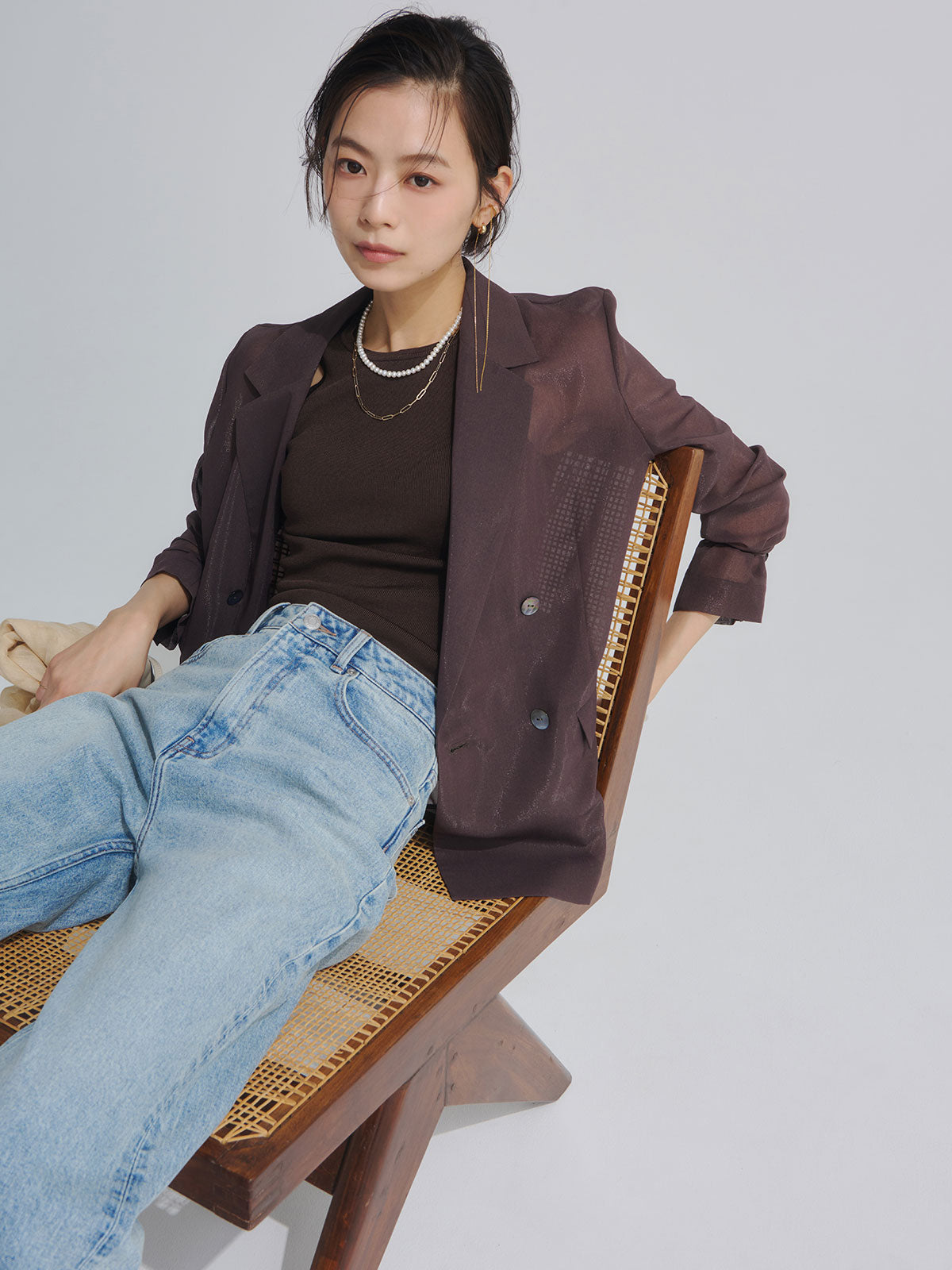 亮色针织内置杯背心