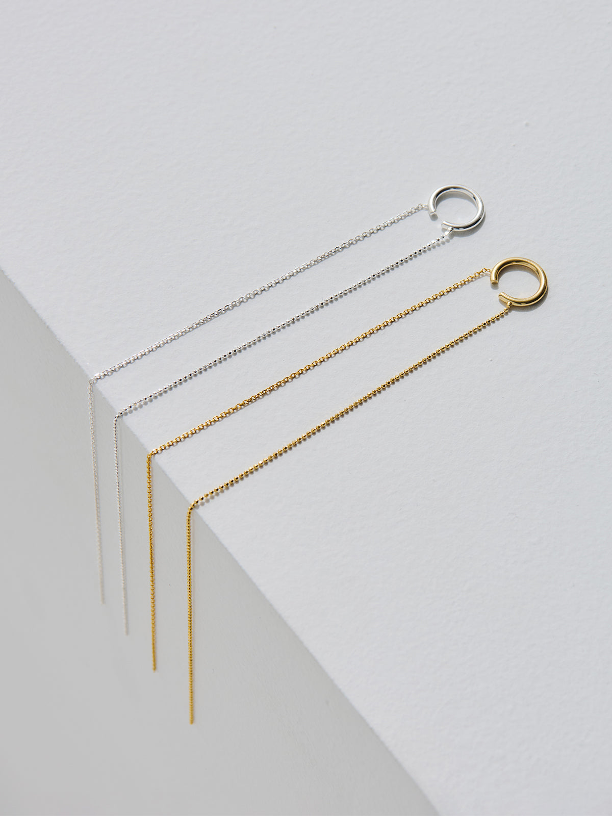 SLV925 Long Chain Ear Cuff