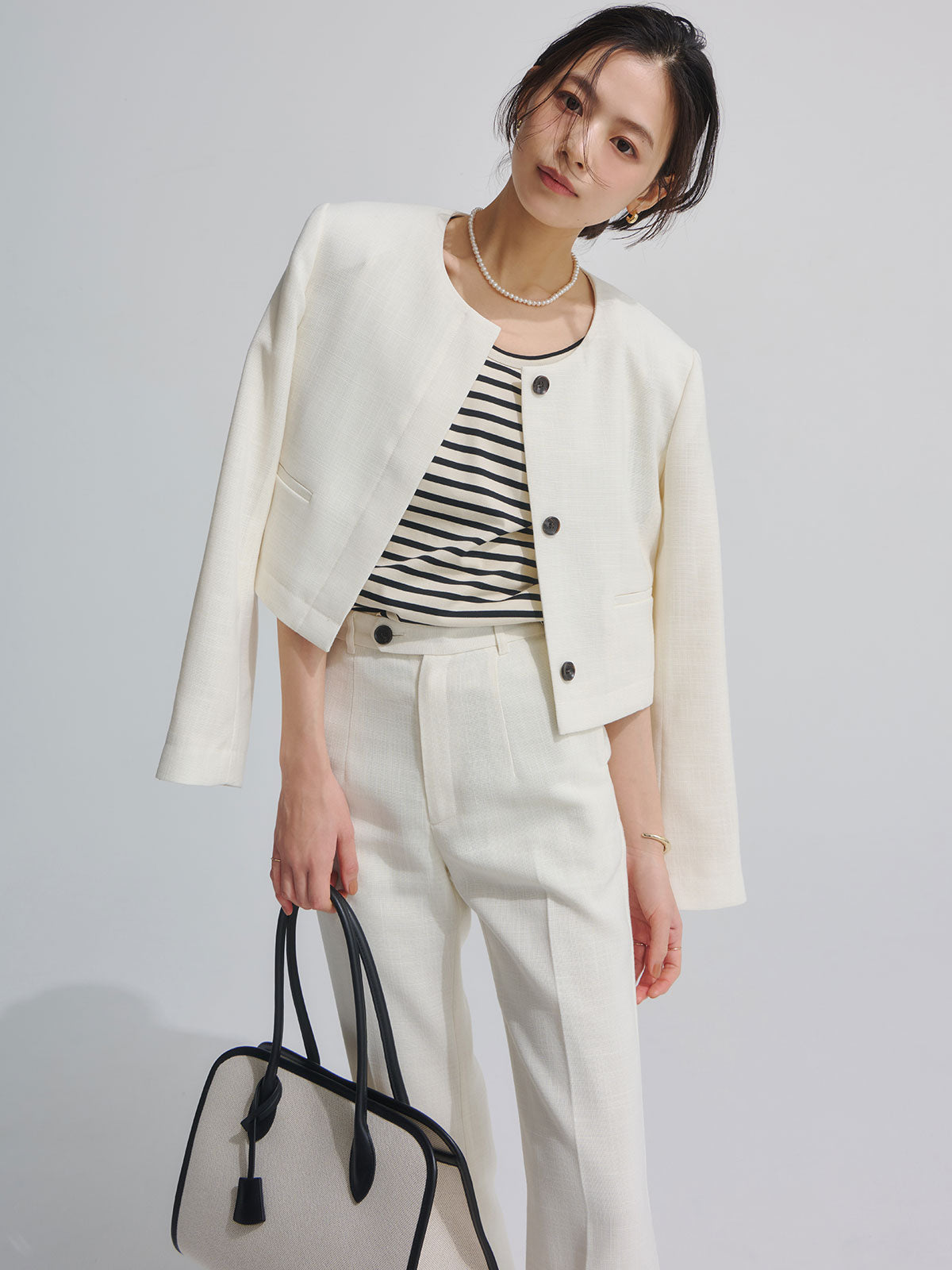 丝滑触感棉质U领T恤