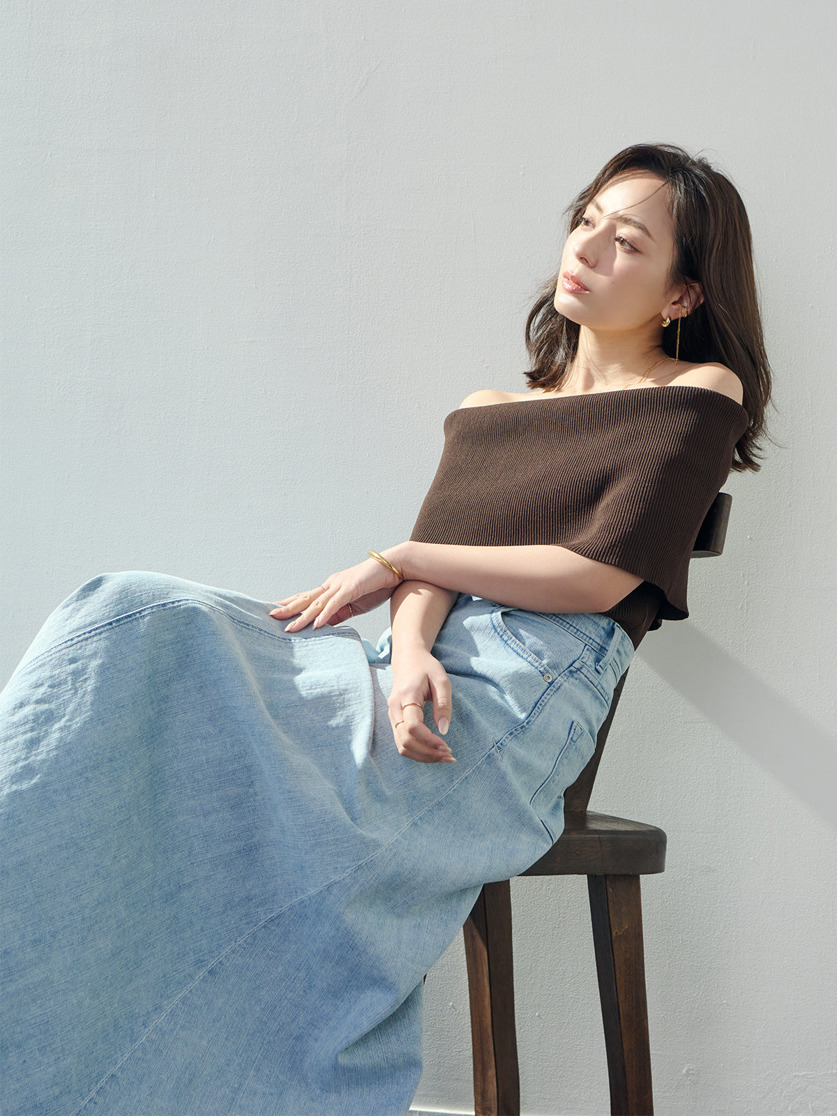 【YANUK×ánuans】Volume Flare Skirt / CIC