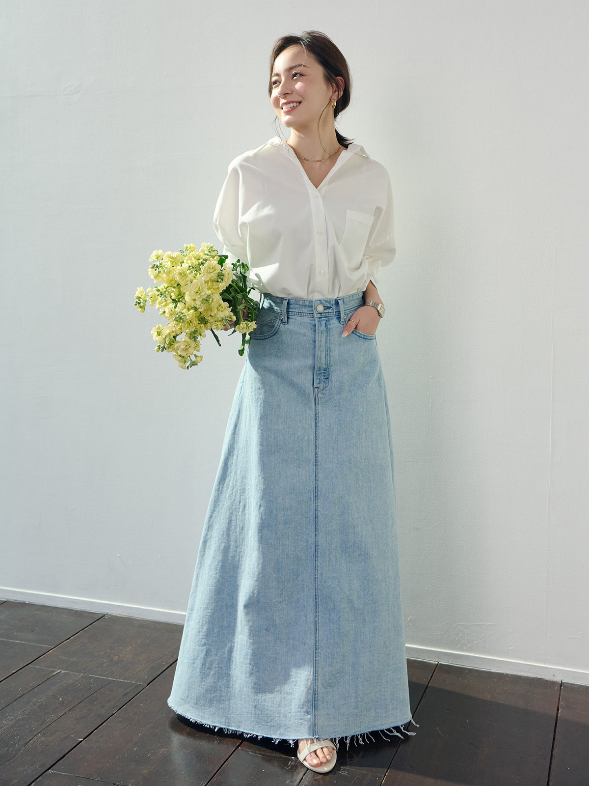 【YANUK×ánuans】Volume Flare Skirt / CIC