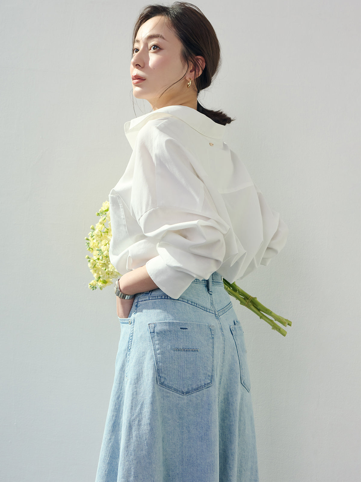 【YANUK×ánuans】Volume Flare Skirt / CIC