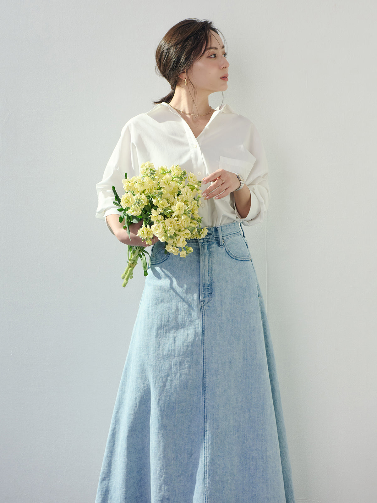 【YANUK×ánuans】Volume Flare Skirt / CIC
