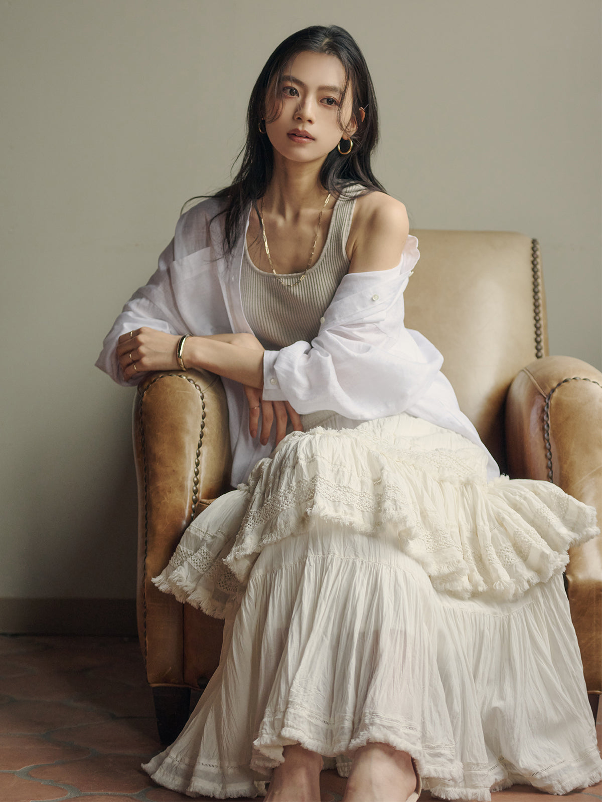 簡約亞麻襯衫