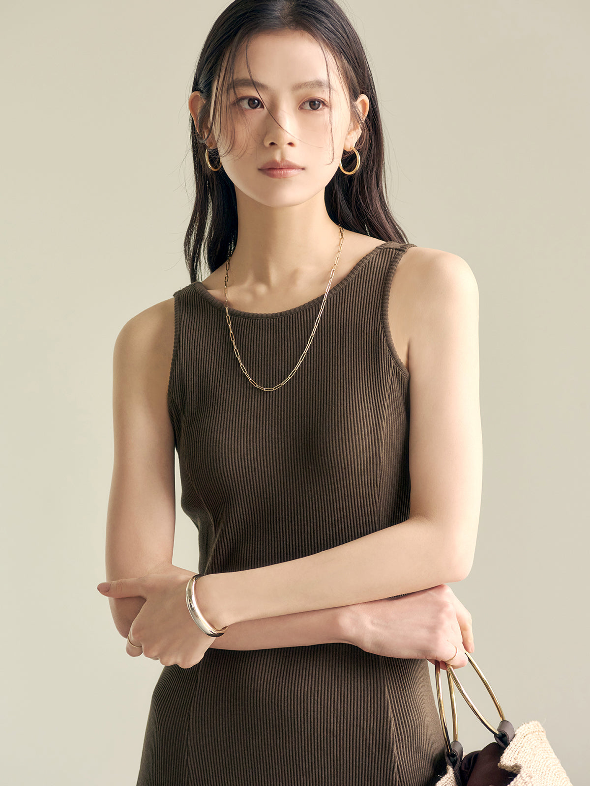 內襯美人魚羅紋剪裁洋裝