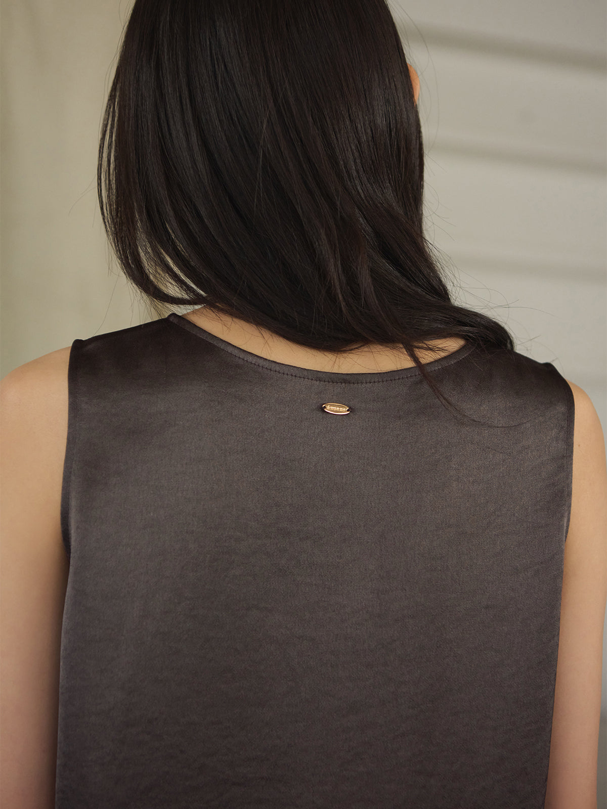 Satin Sleeveless Top