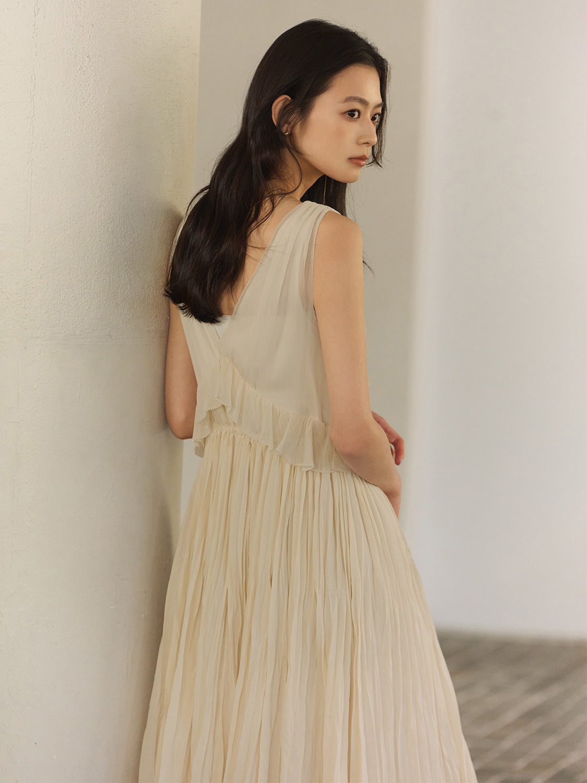 Pleated Wrinkle Dress