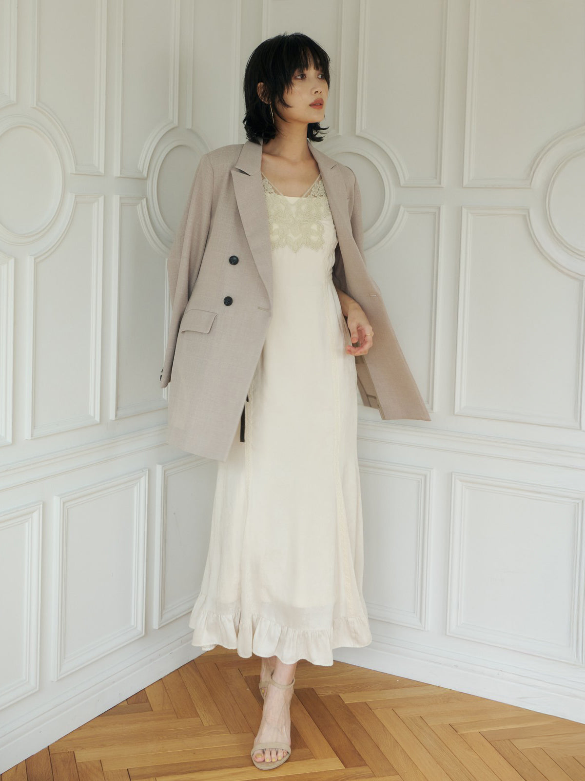 メッシュロングスリットジャケット