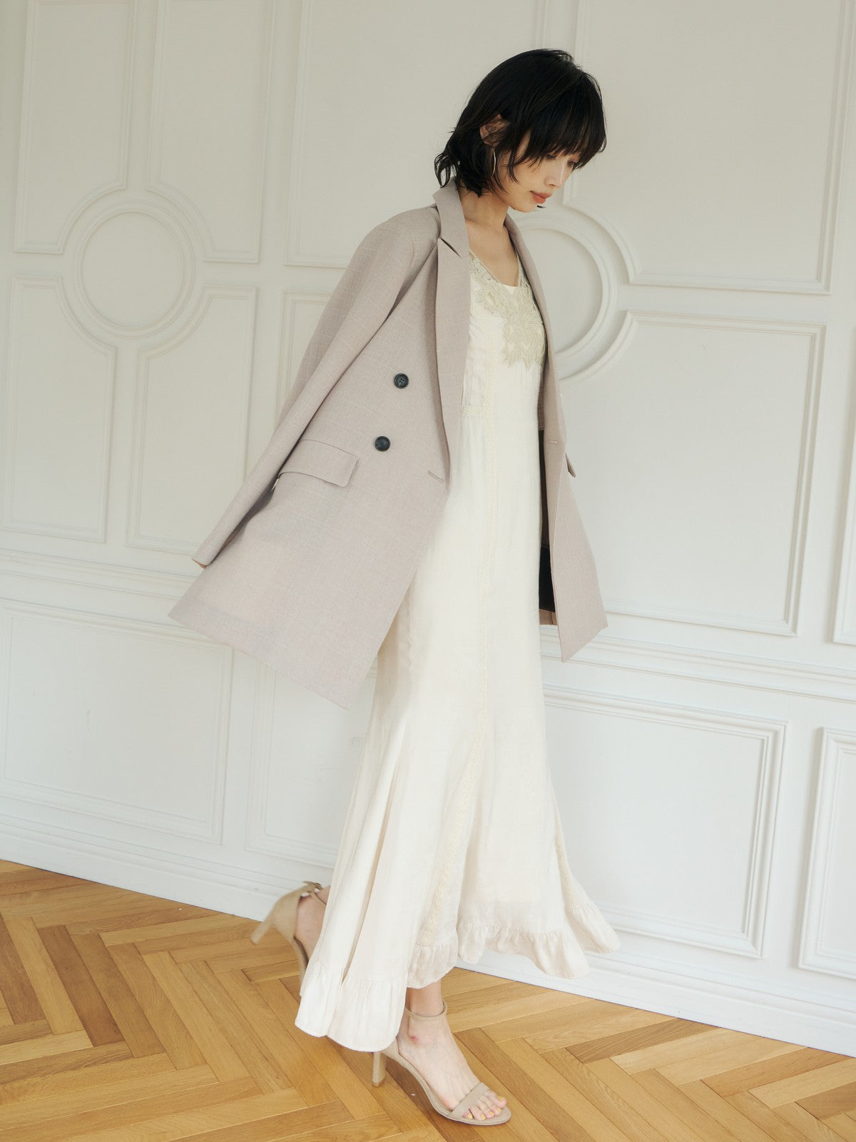 メッシュロングスリットジャケット