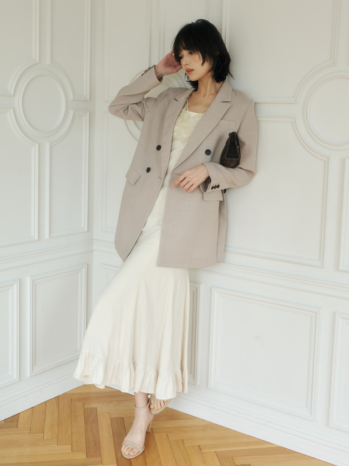 メッシュロングスリットジャケット