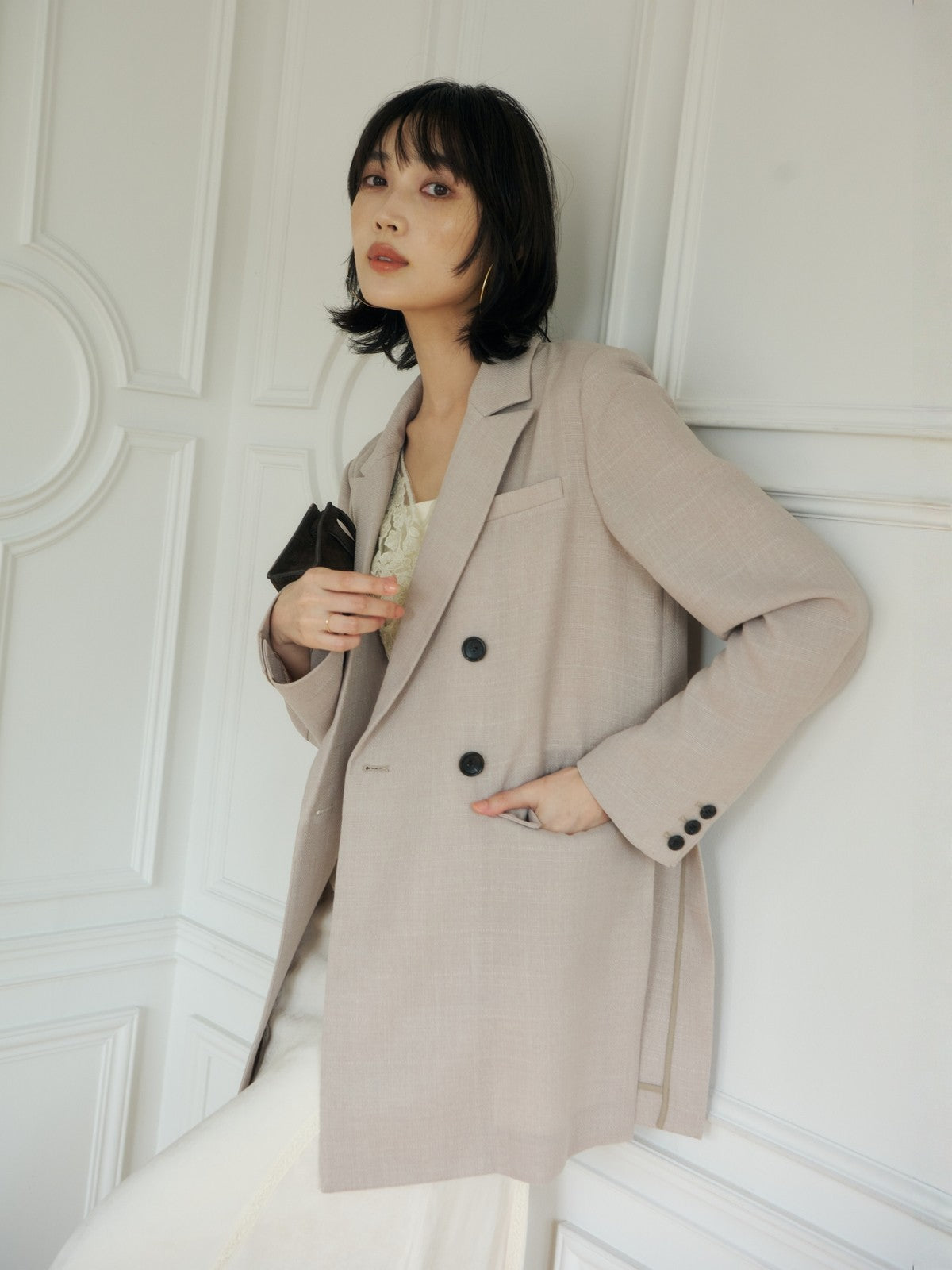 メッシュロングスリットジャケット