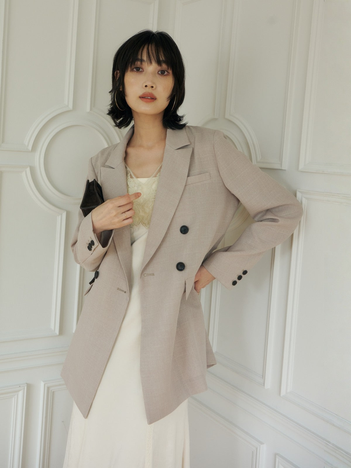 メッシュロングスリットジャケット