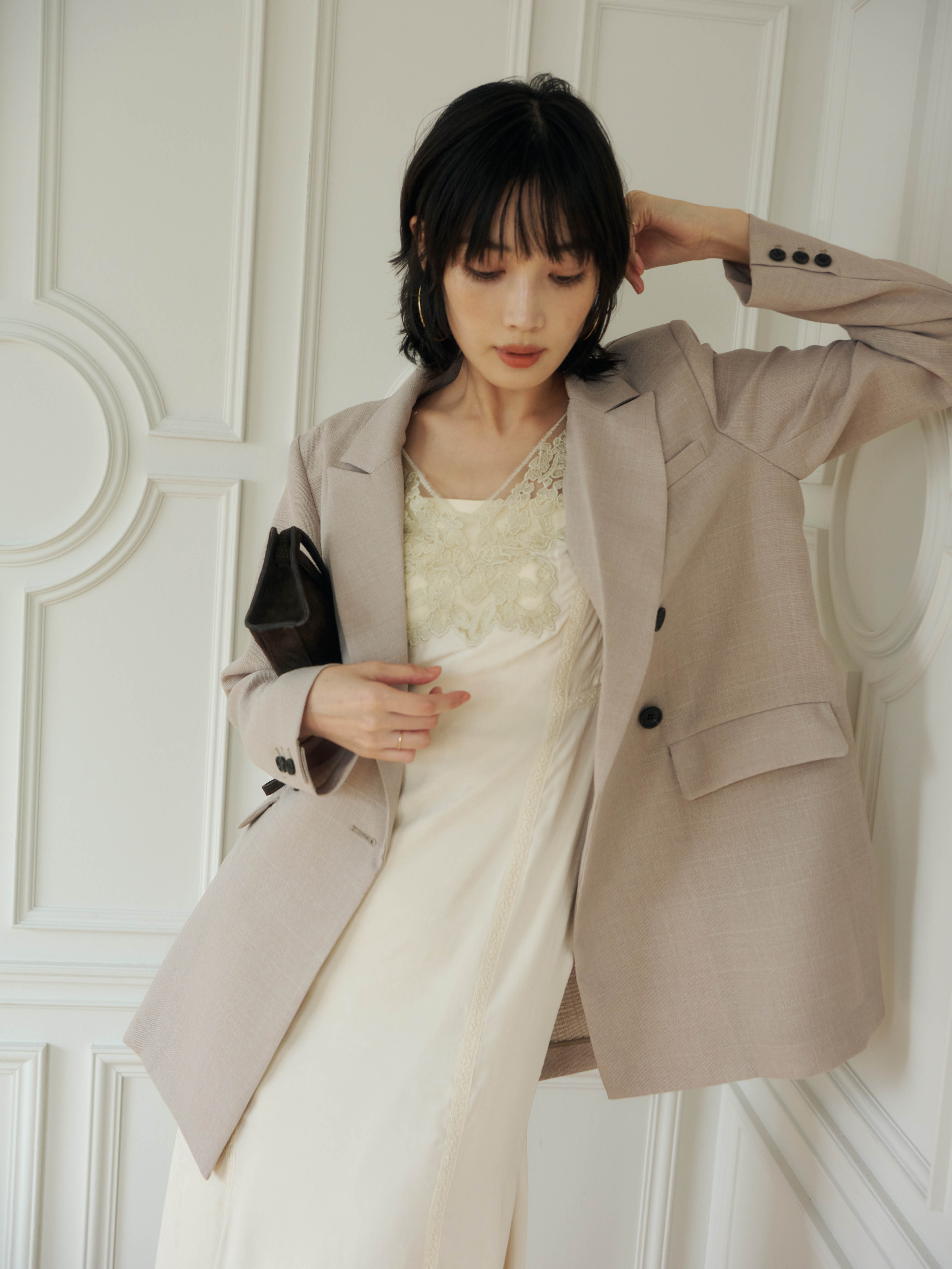 メッシュロングスリットジャケット