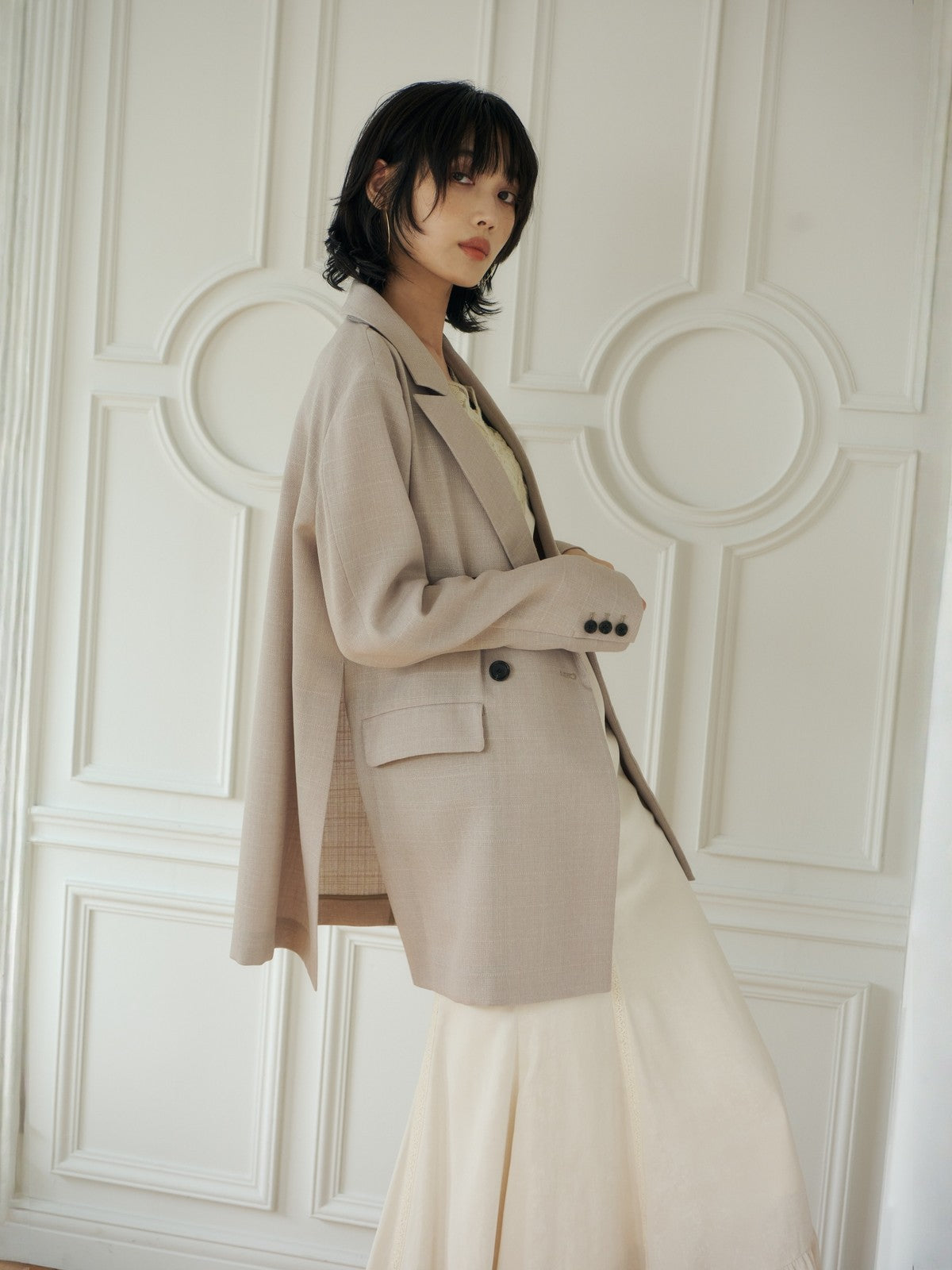メッシュロングスリットジャケット