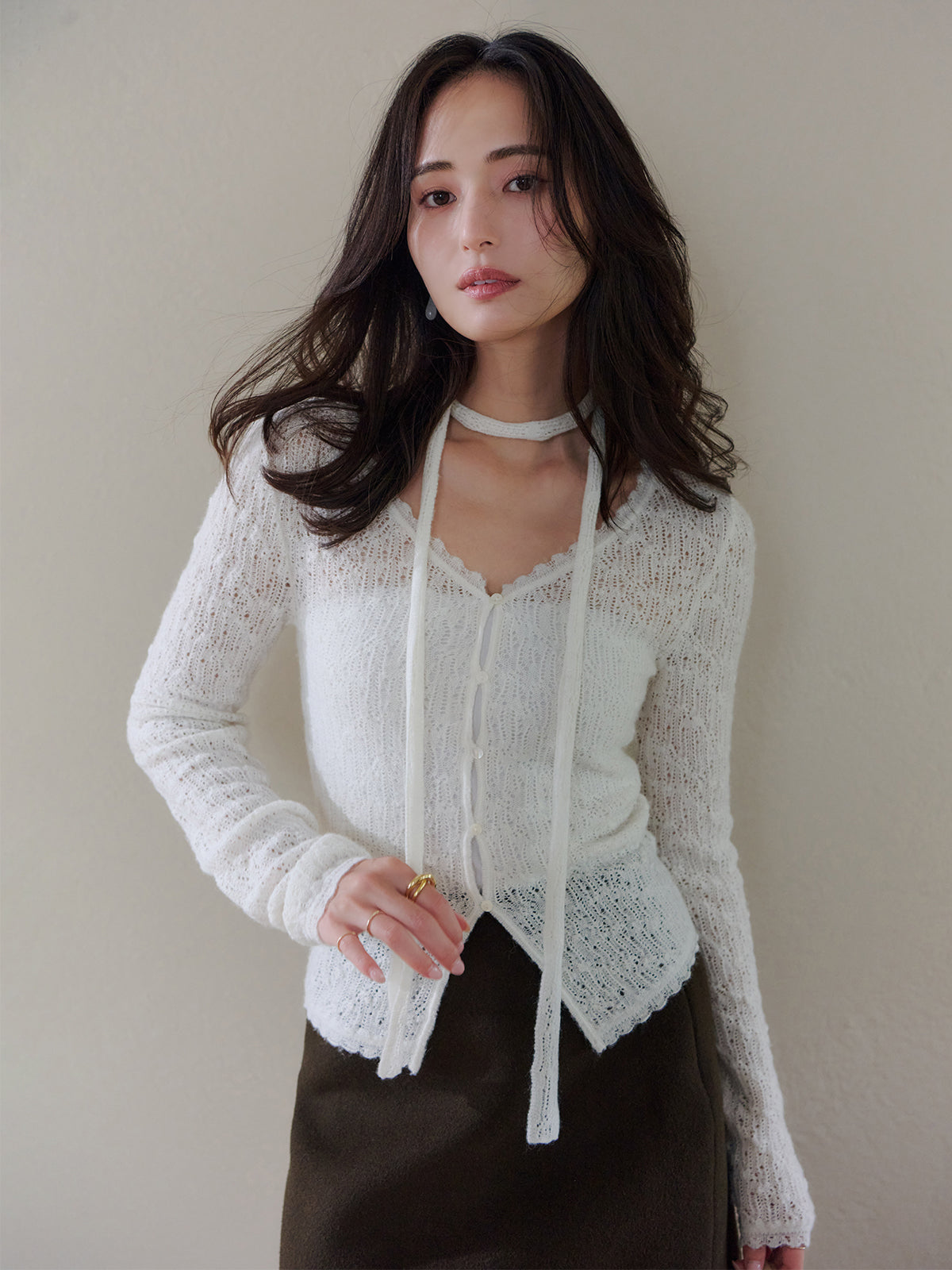 MODEL:160cm COLOR:IVORY SIZE:F