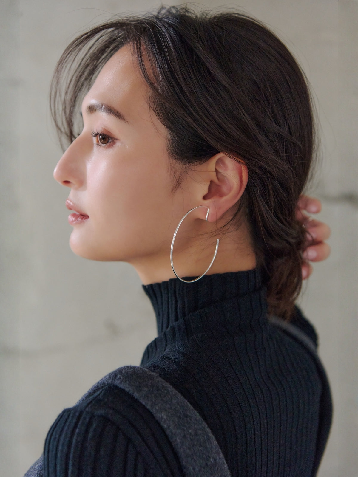 ソフトシアーシルクカシミヤタートルニット