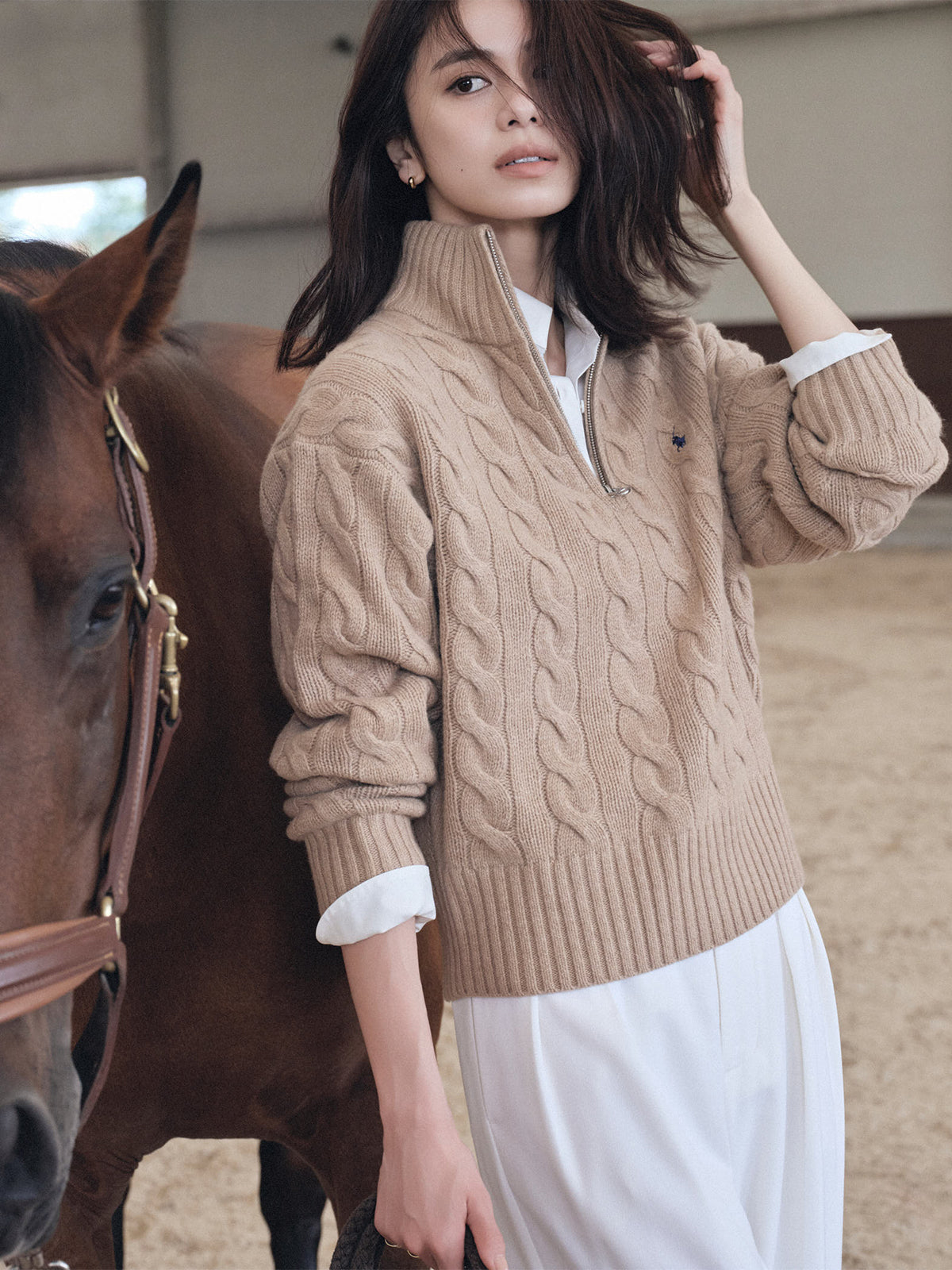 MODEL:173cm COLOR:CAMEL SIZE:M