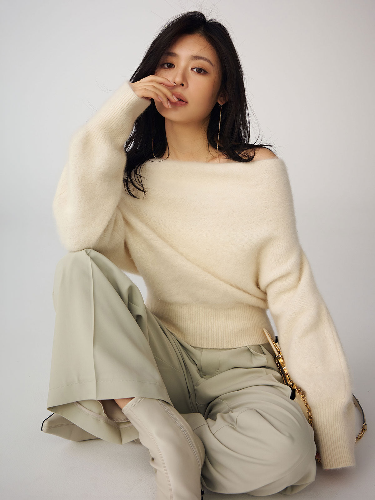 투턱 와이드 팬츠