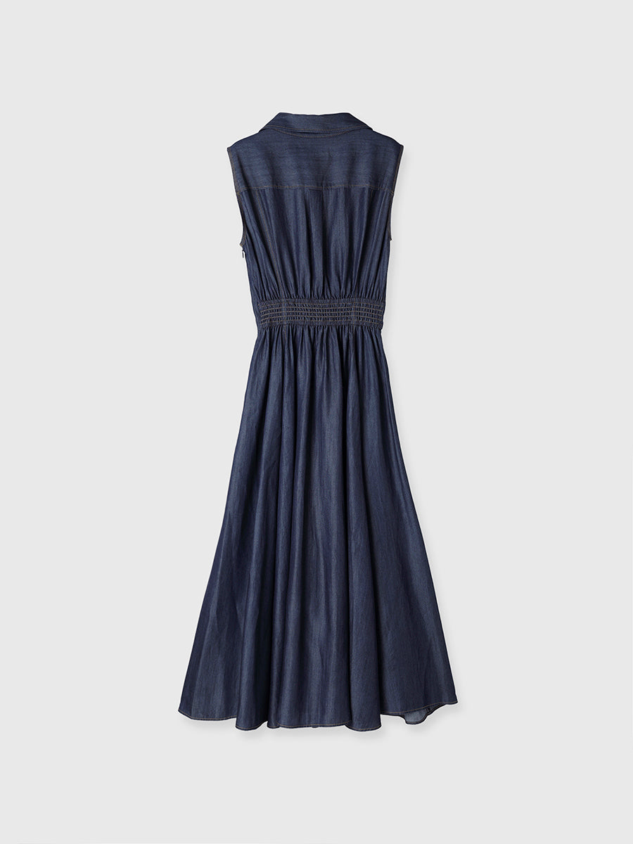 ノースリーブトレンチディテールワンピース