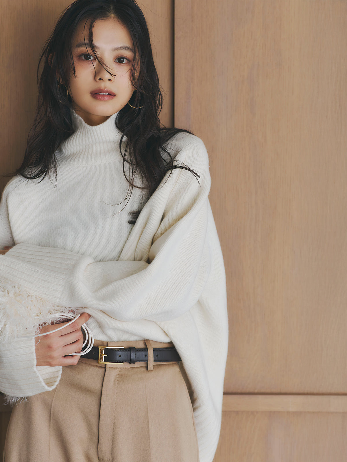 HAMILTON 울 캐시미어 터틀넥 풀오버