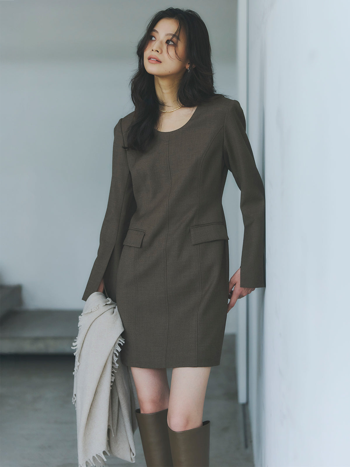 ボクシーミニワンピース