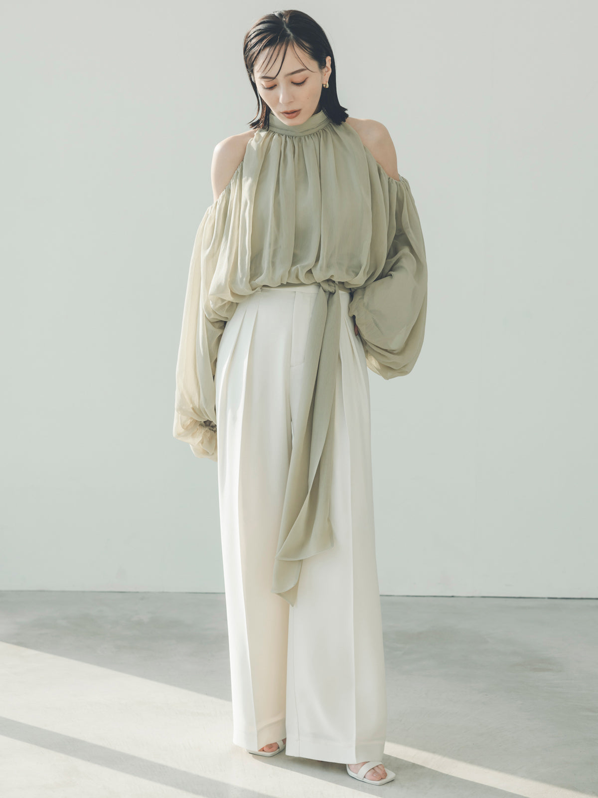 투턱 와이드 팬츠