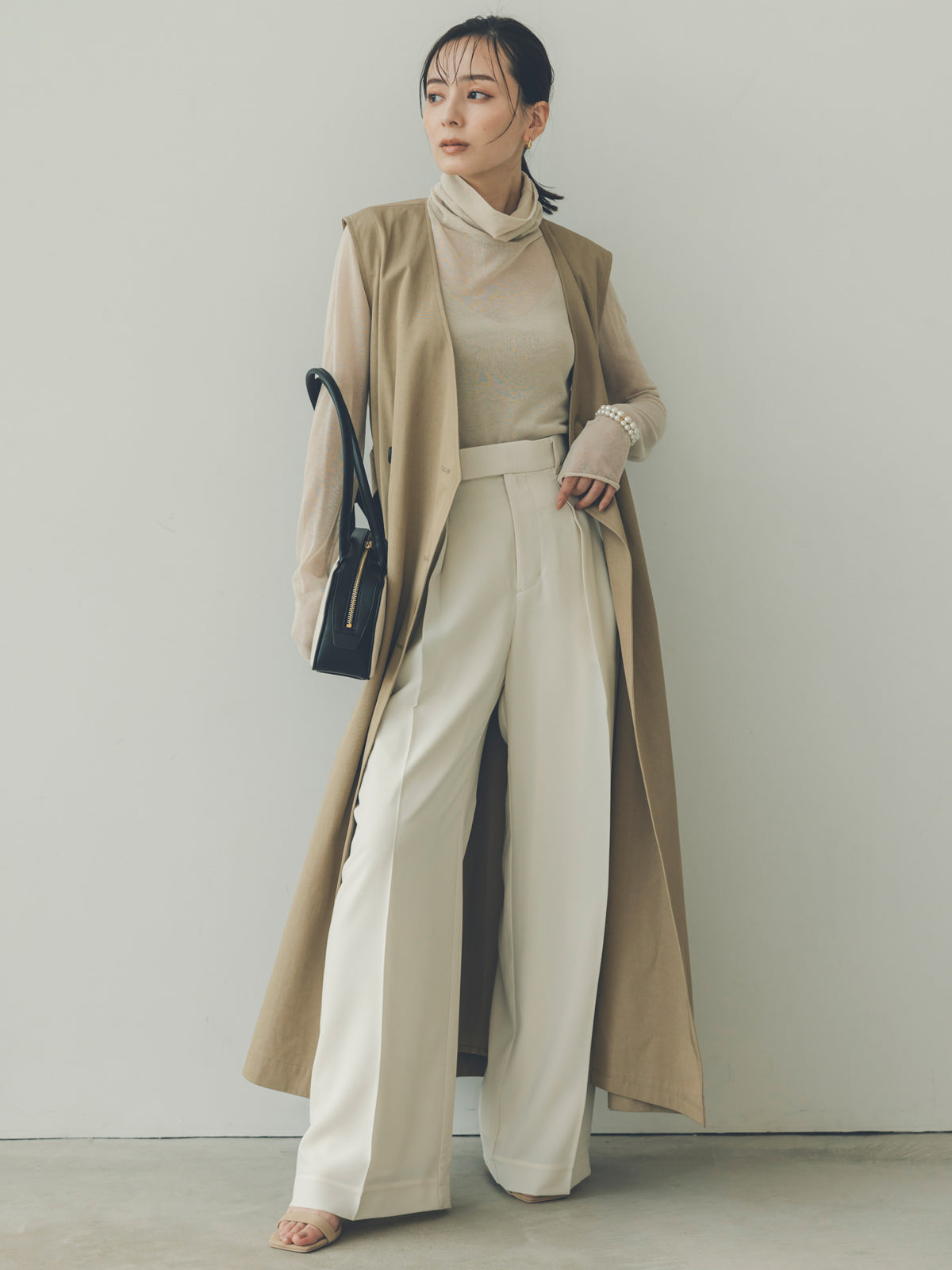 투턱 와이드 팬츠