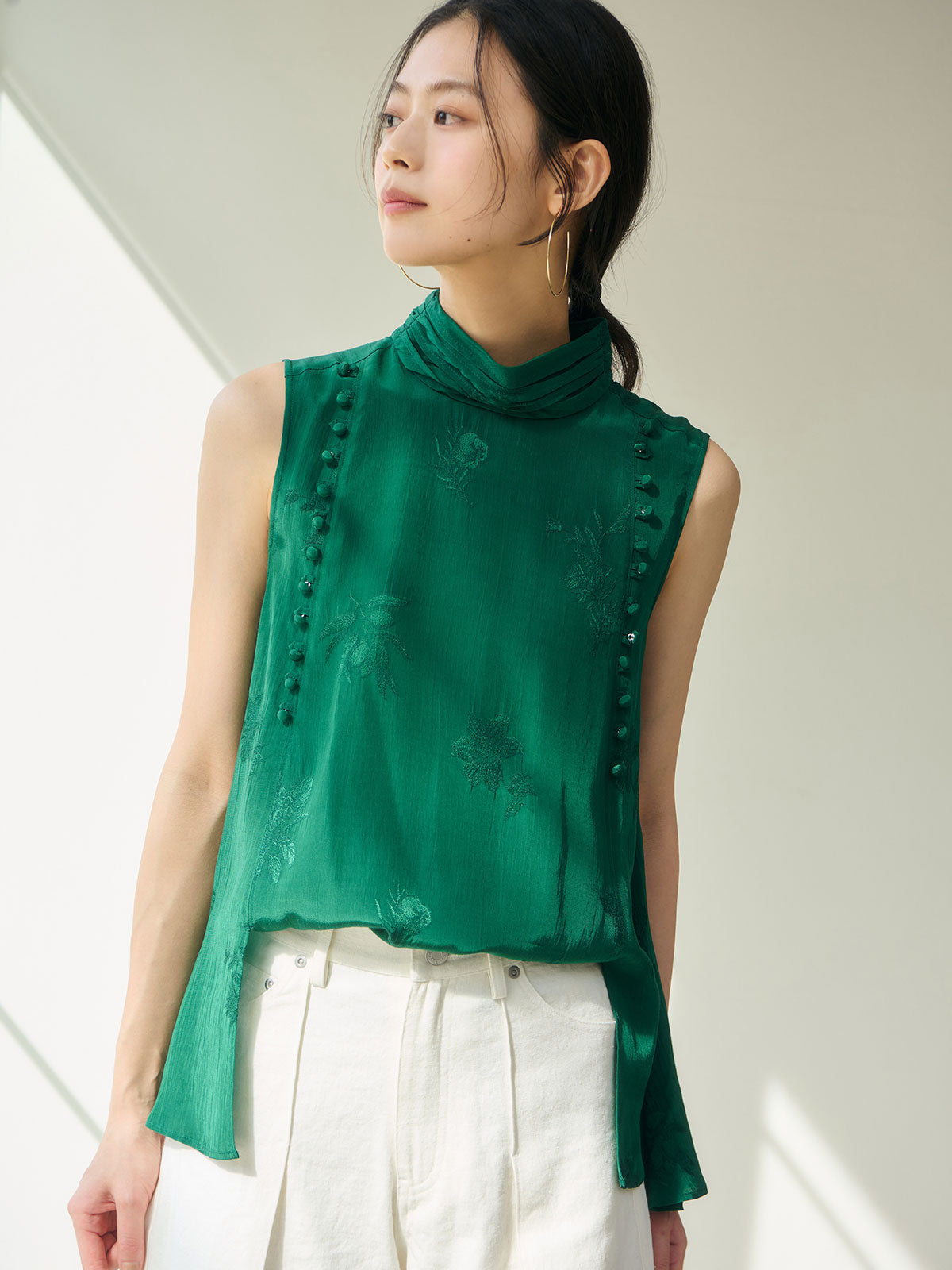 ブーケジャカードブラウス