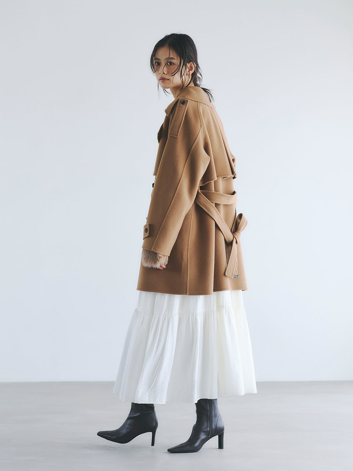 リバーウールミドルトレンチコート