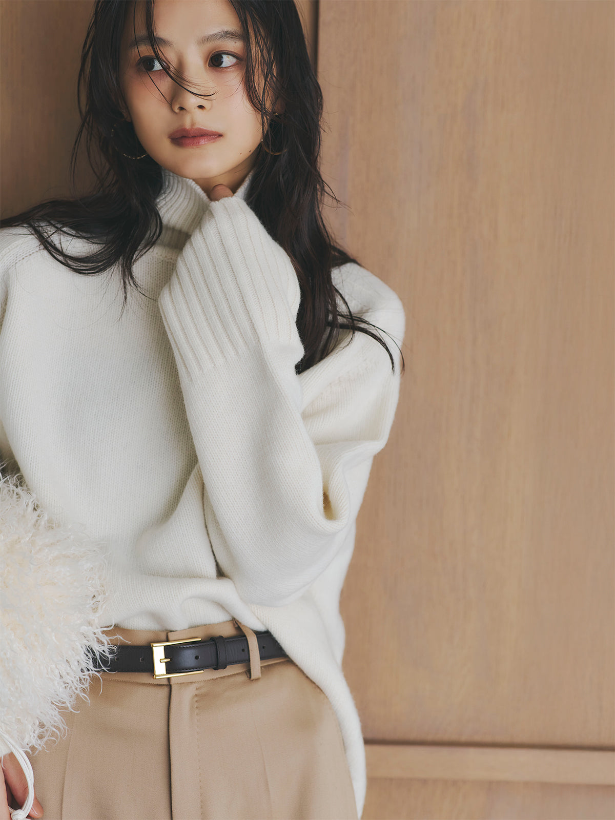 HAMILTON 울 캐시미어 터틀넥 풀오버