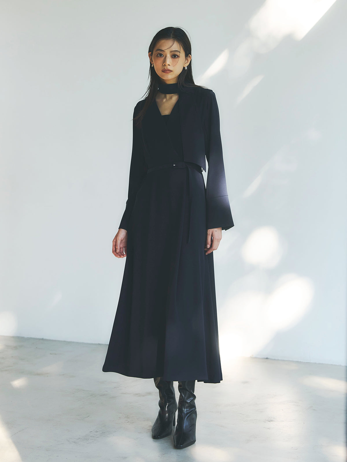 ダブルサテンクラシカルワンピース