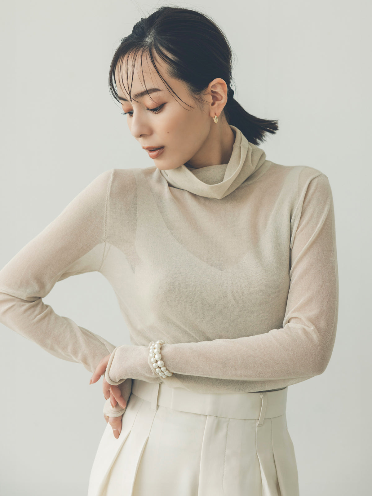 ツータックワイドパンツ