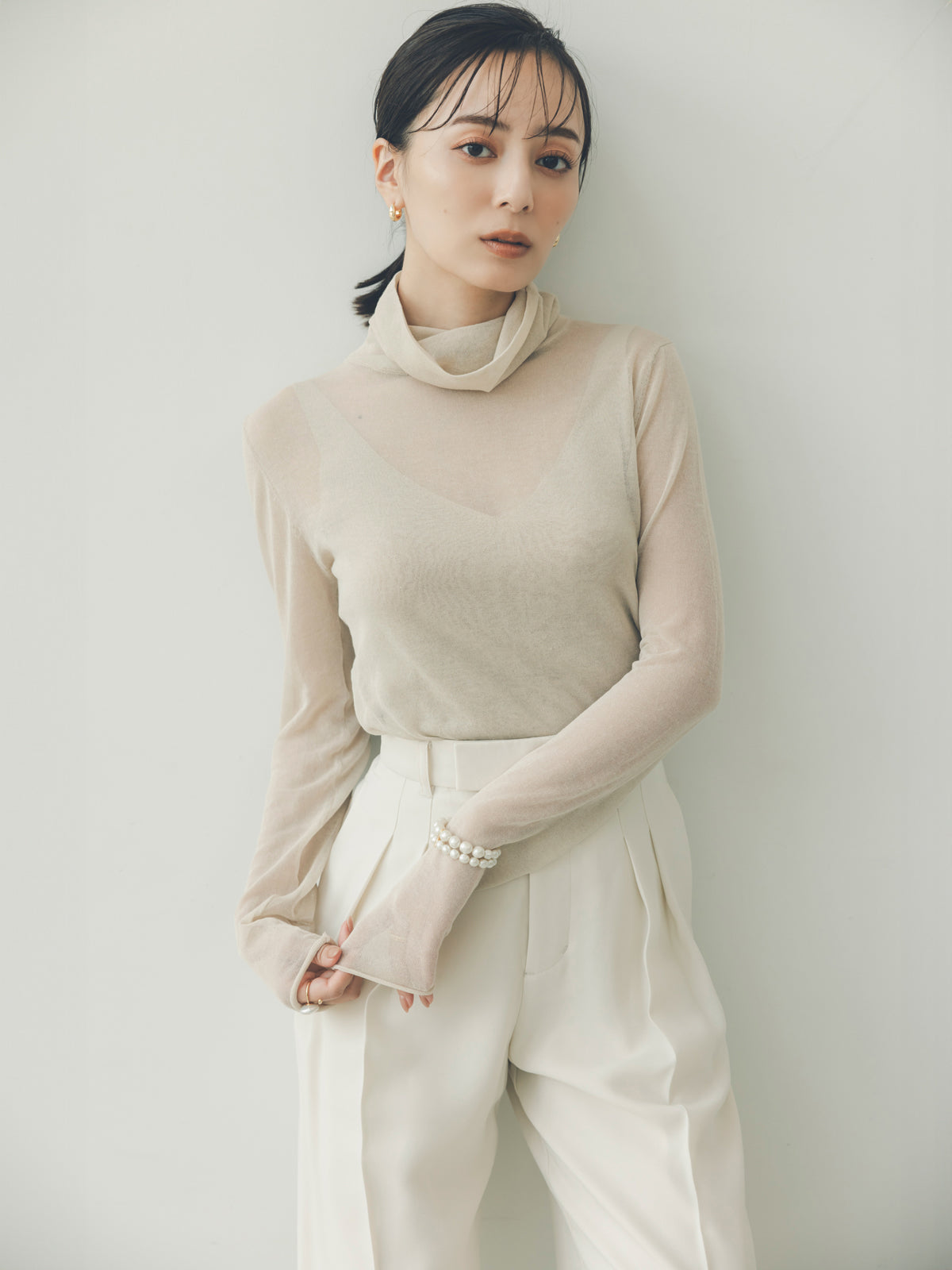 ツータックワイドパンツ