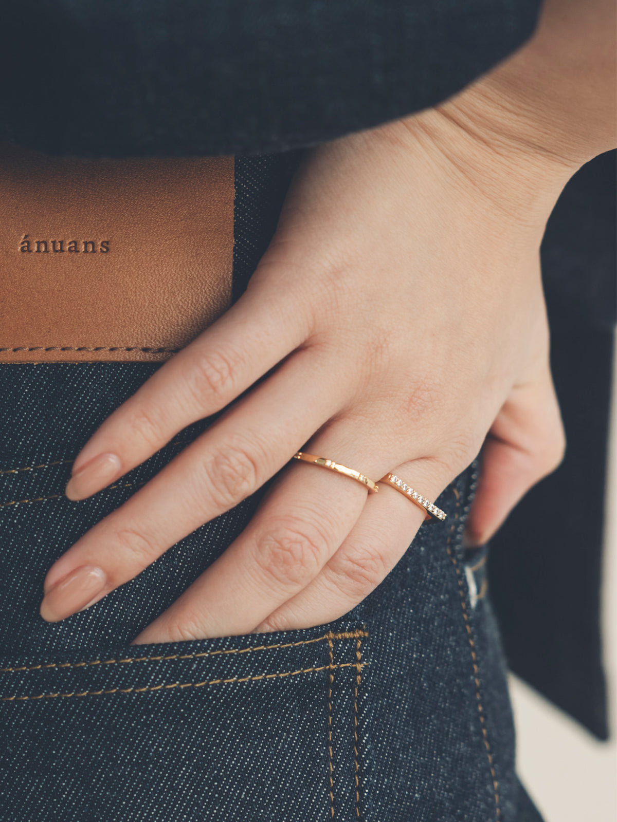 ジルコニア4連リング