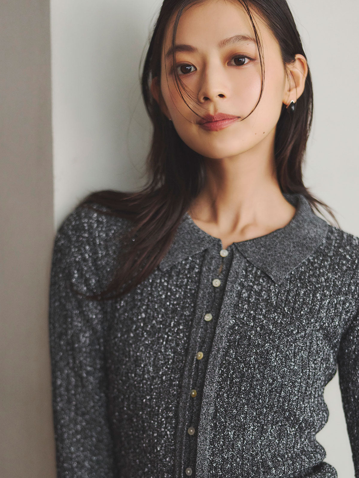 ストーンモチーフピアス