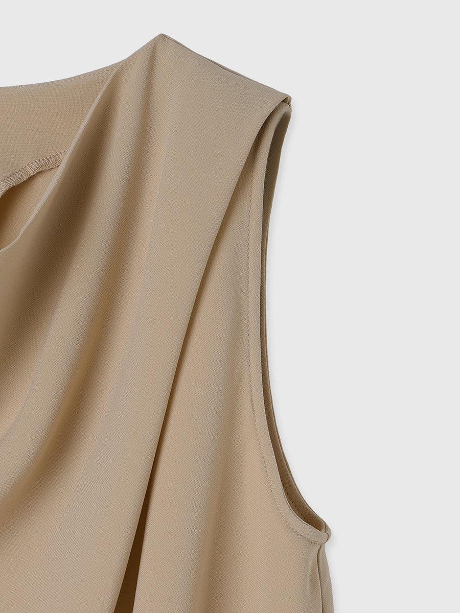 トリアセテートドレープブラウス