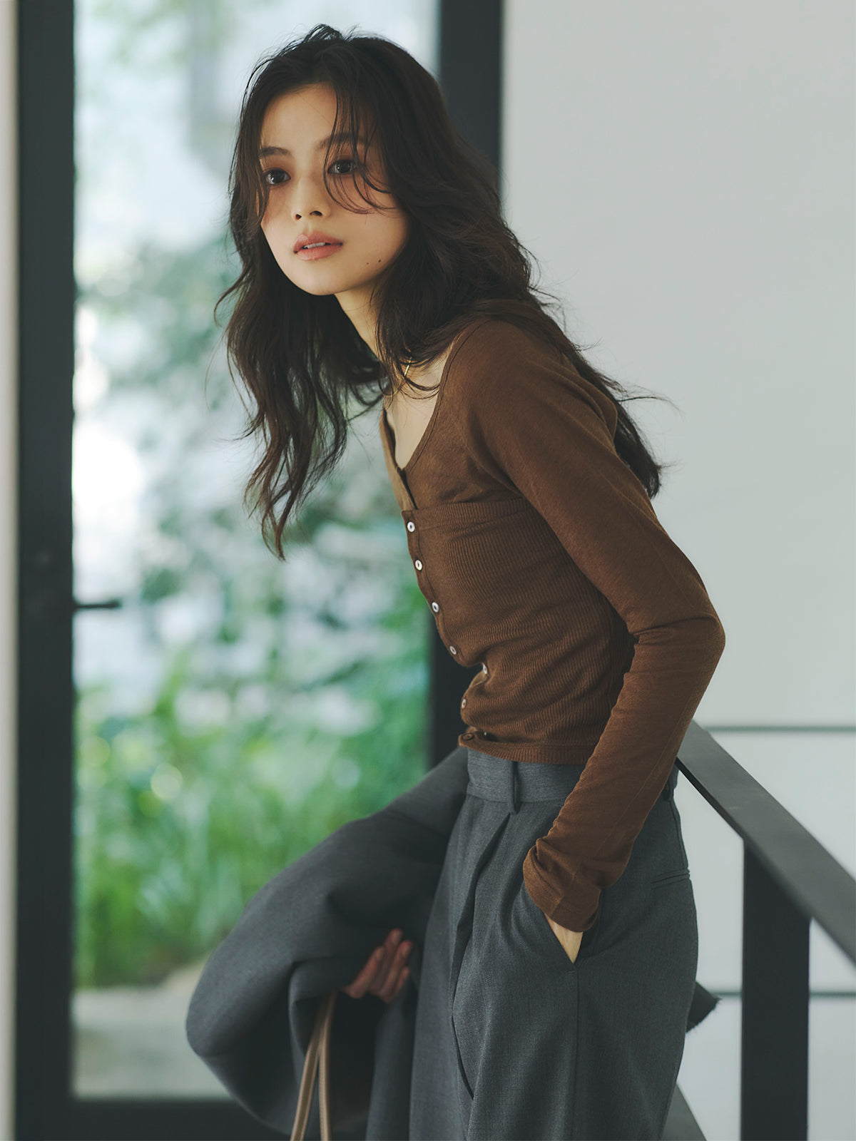 シアーウールレイヤリングトップス