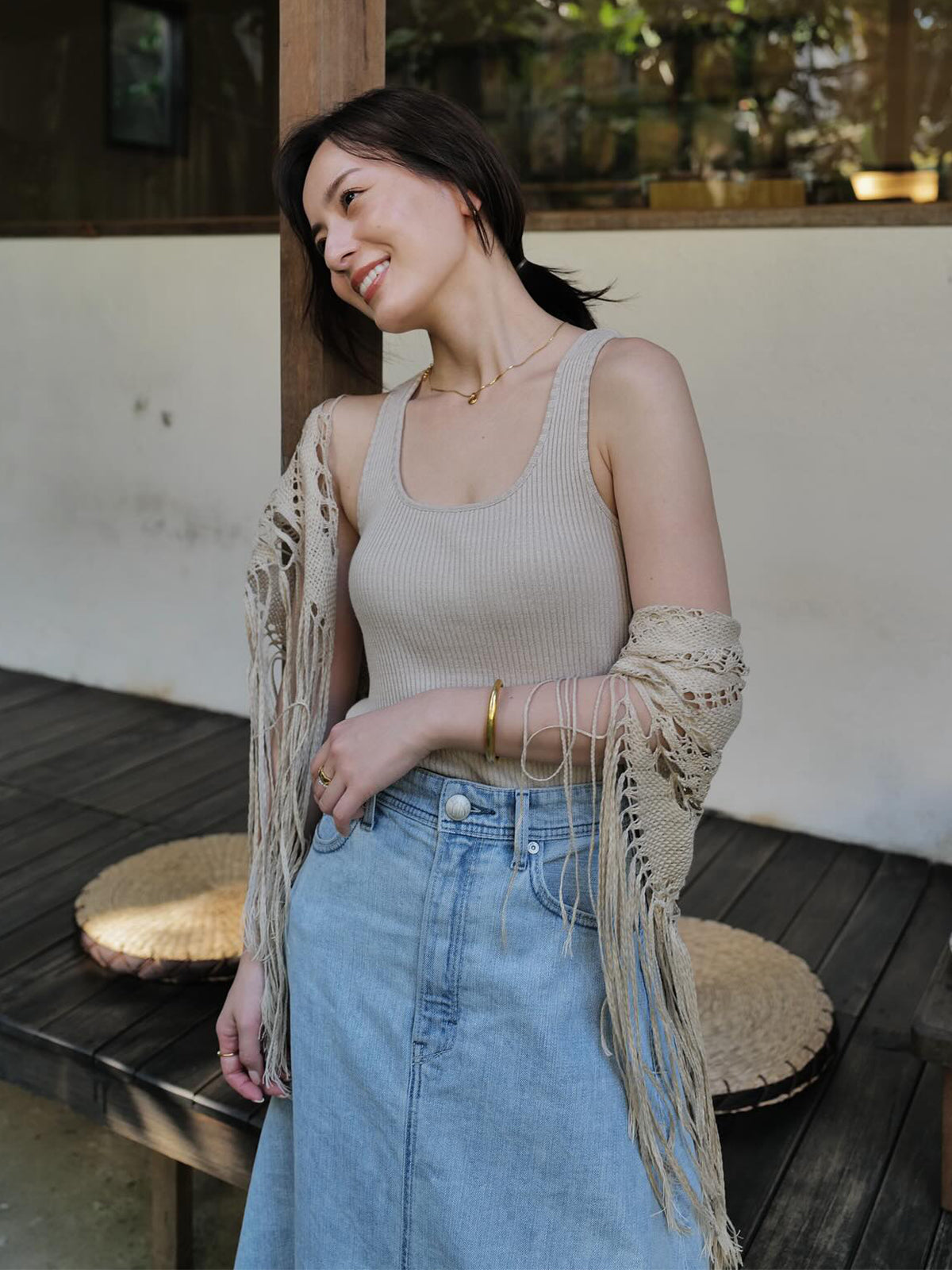 【YANUK×ánuans】Volume Flare Skirt / CIC