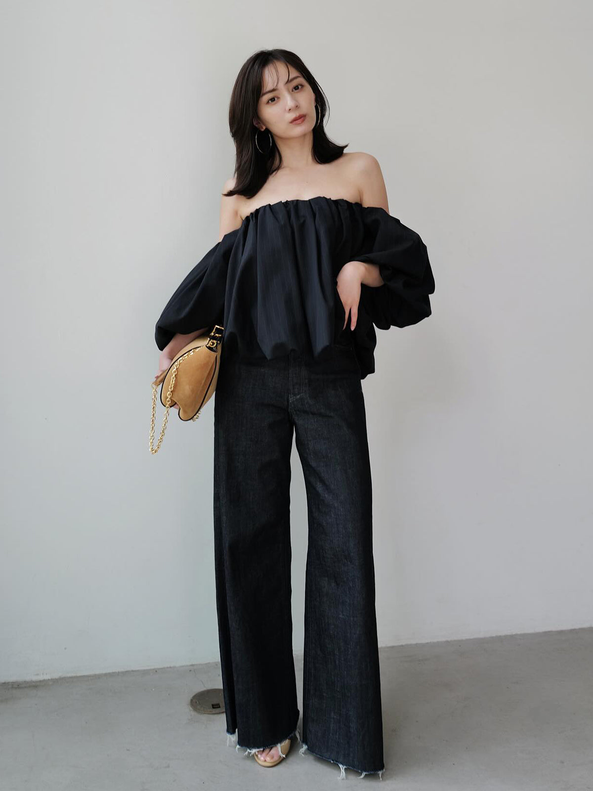 蓬鬆氣球袖襯衫