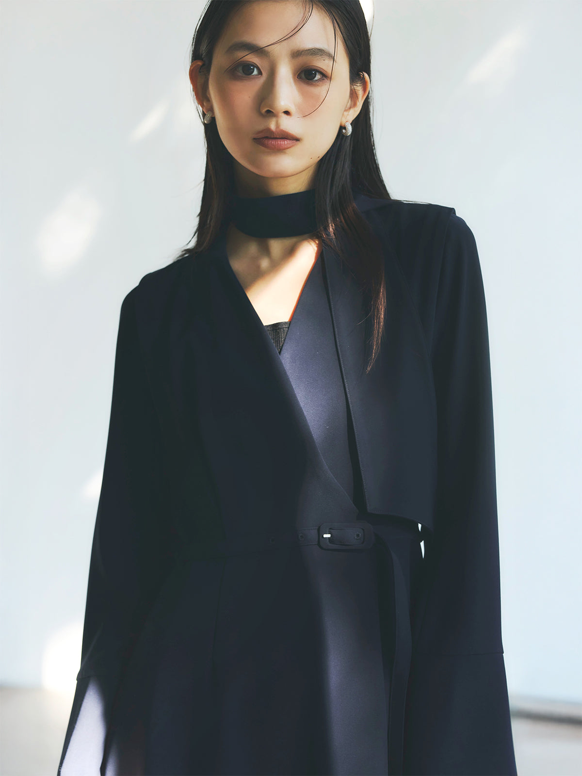 ダブルサテンクラシカルワンピース