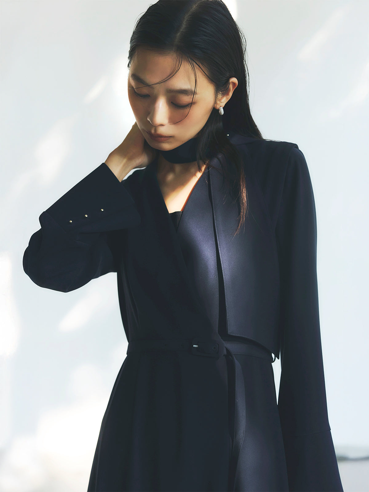 ダブルサテンクラシカルワンピース