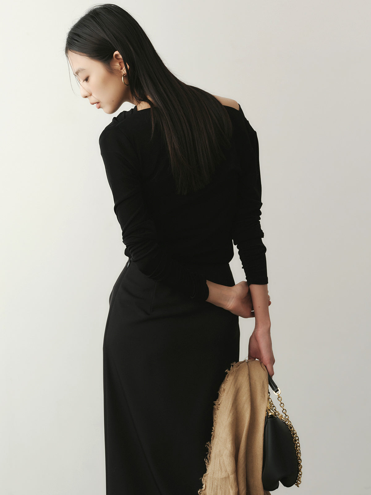 ドレープディティールスカート