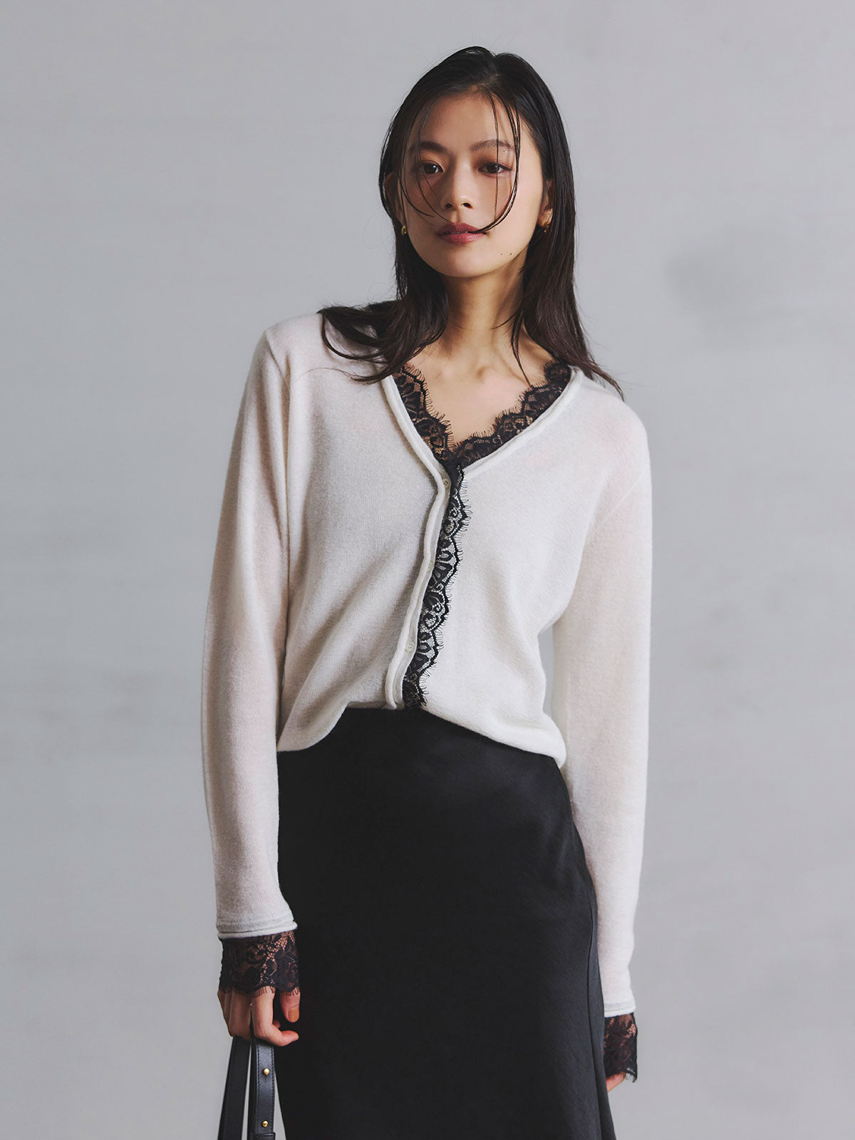 아이래쉬 레이스 트리밍 니트