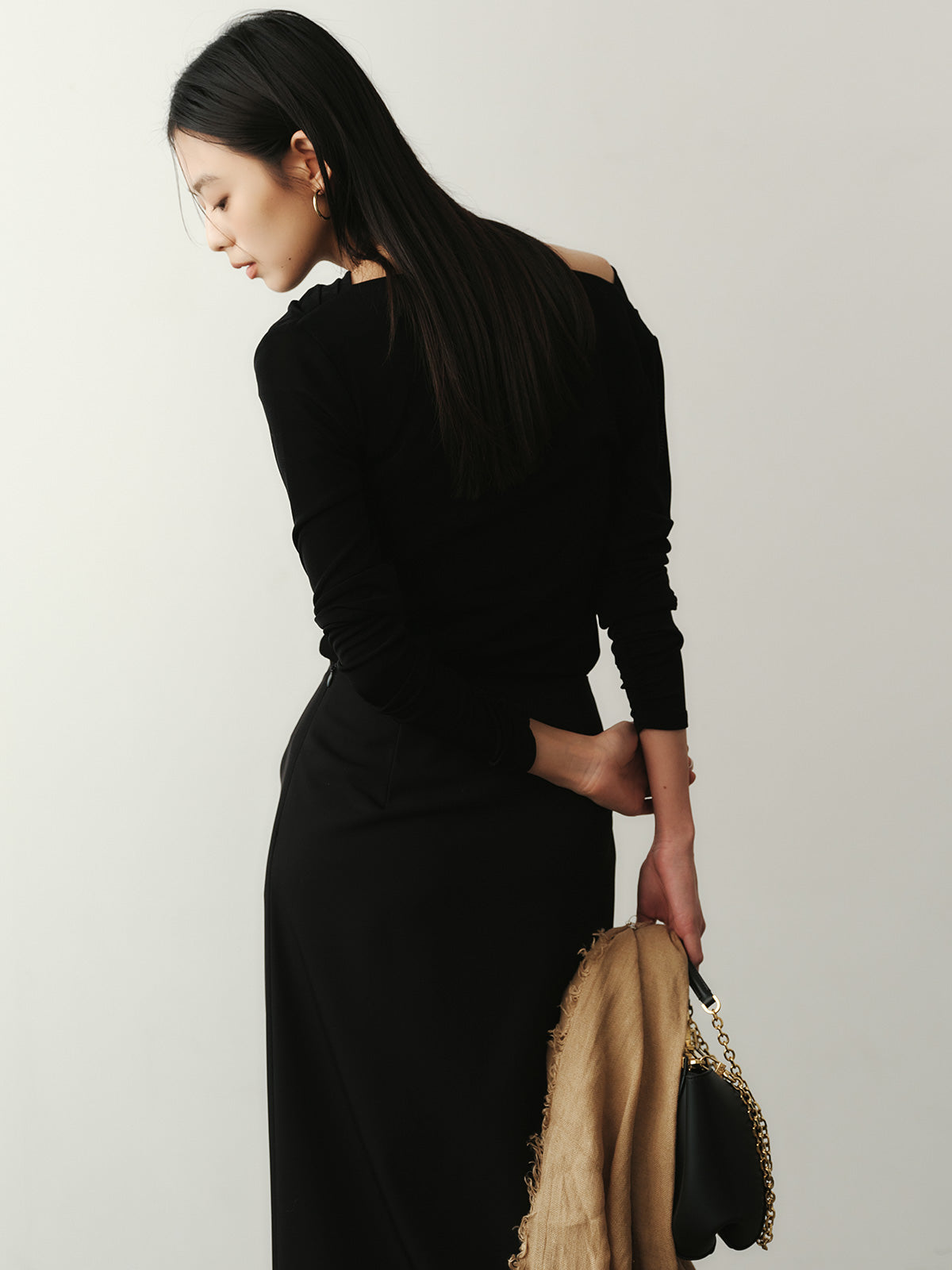 ドレープディティールスカート