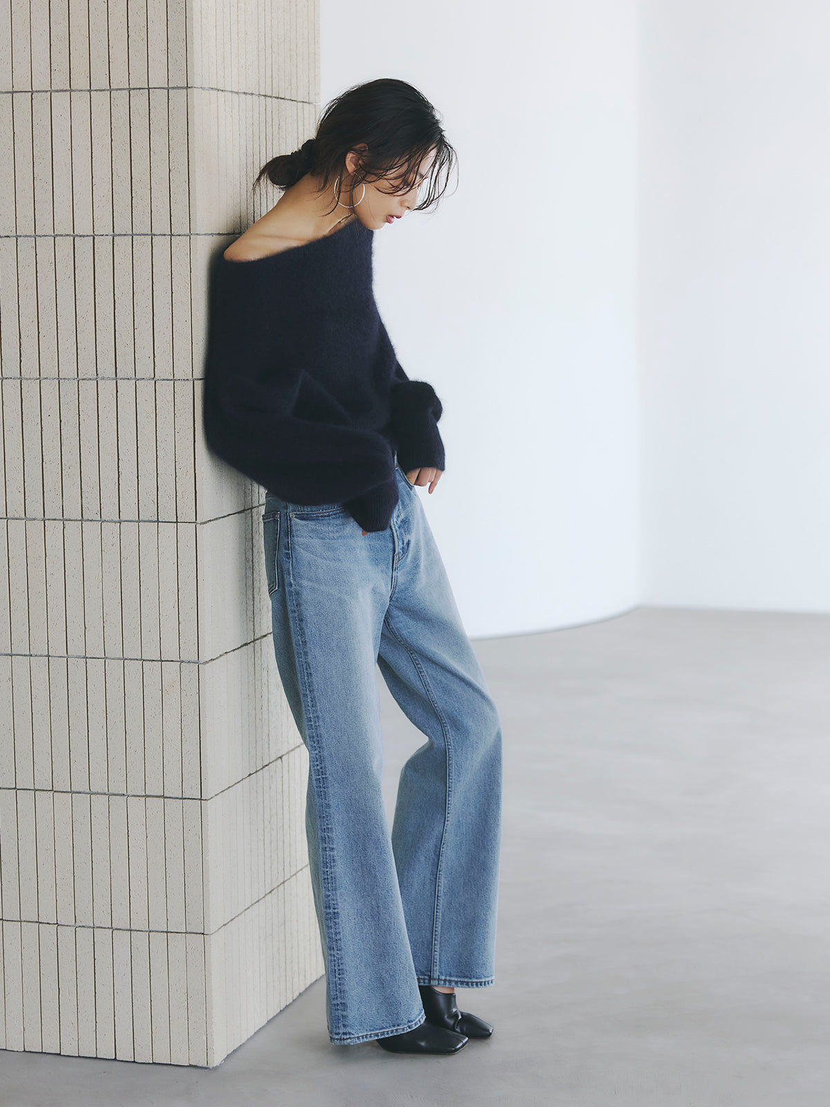 ラクーンフォックスオフショルニットプルオーバー