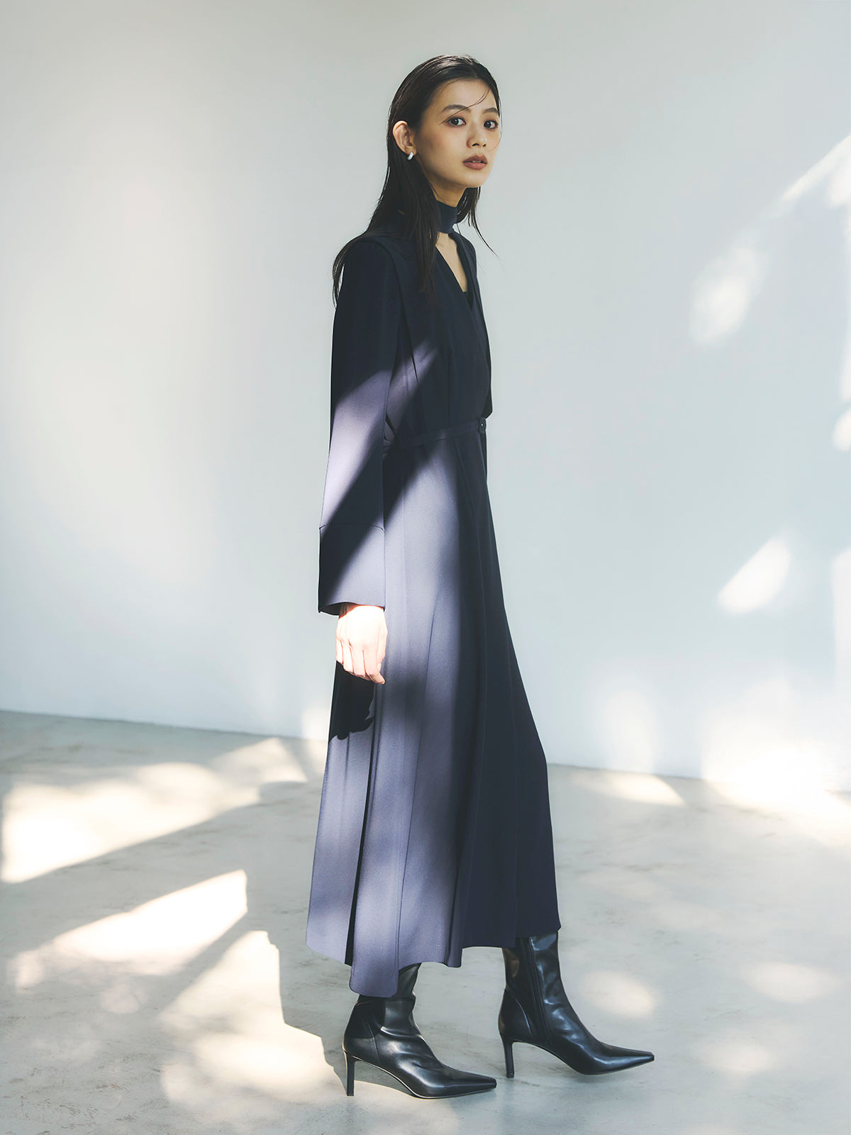 ダブルサテンクラシカルワンピース